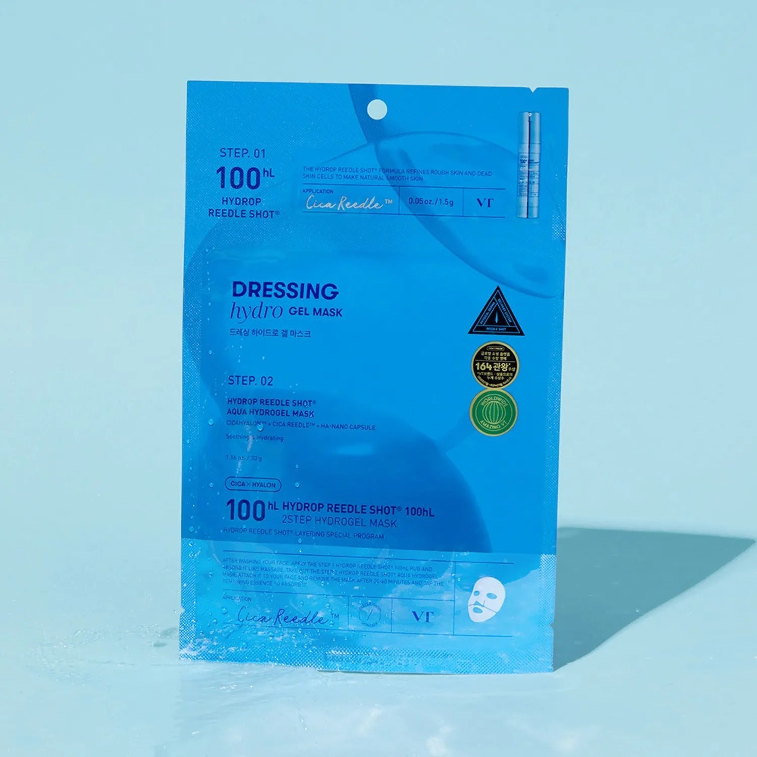 VT Hydrop Reedle Shot 100hL 2Step Hydrogel Mask Sheet 1ea