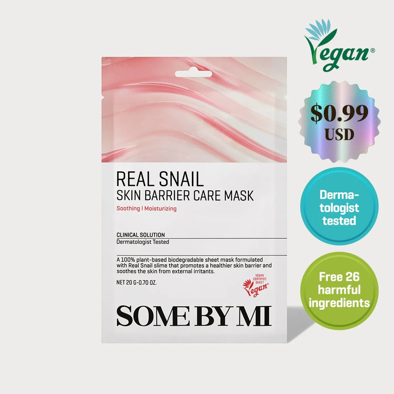 SOME BY MI Real Snail Skin Barrier Care Mask Sheet 1P