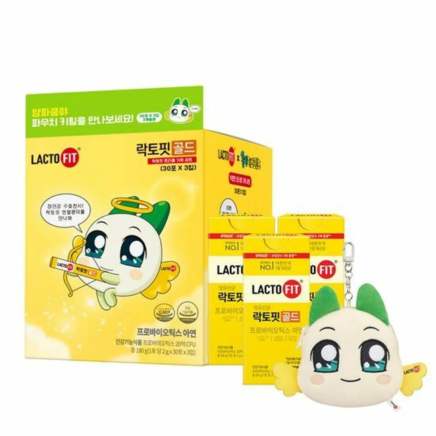 [Yangpakungya Collabo] LACTO-FIT Probiotics Gold 90 Sticks (+Pouch Keyring)