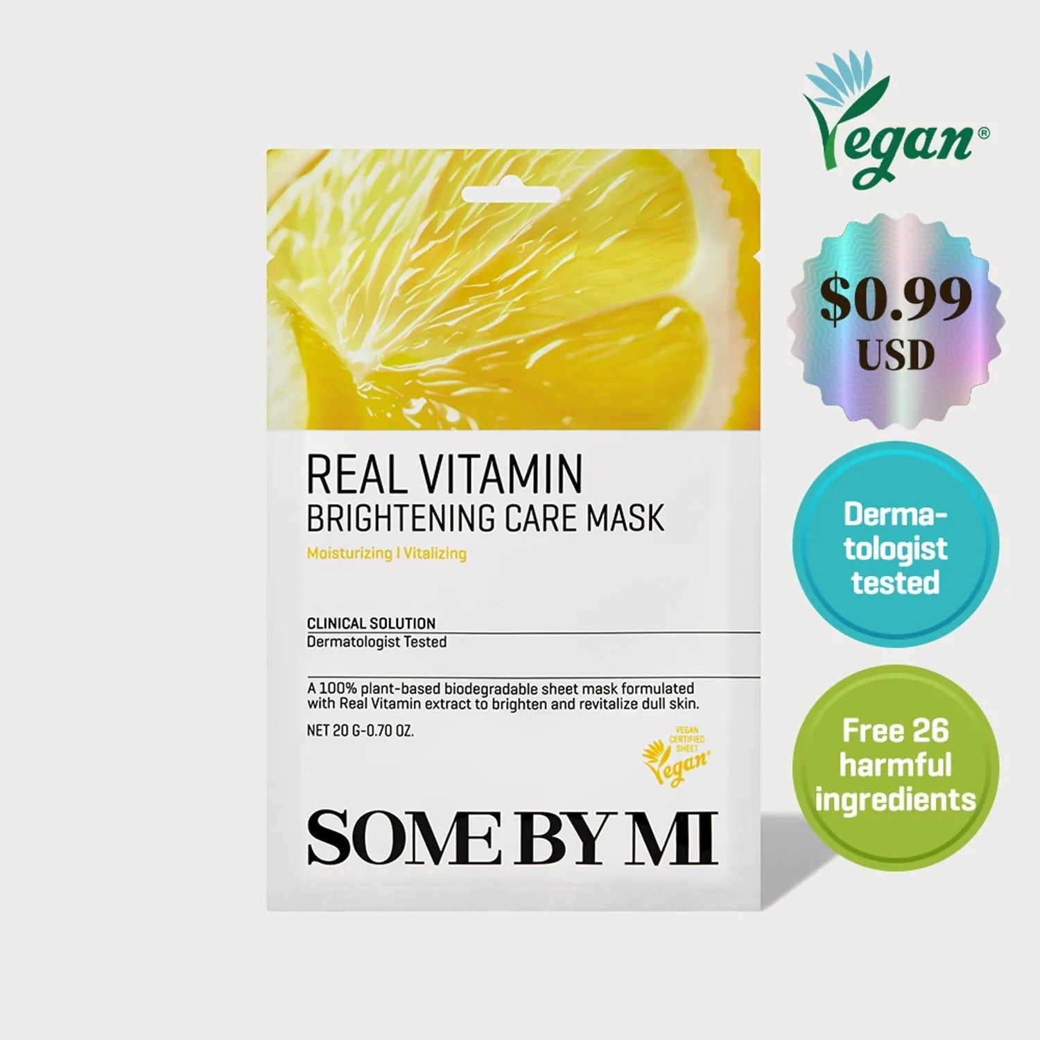 SOME BY MI Real Vitamin Brightening Care Mask Sheet 1P