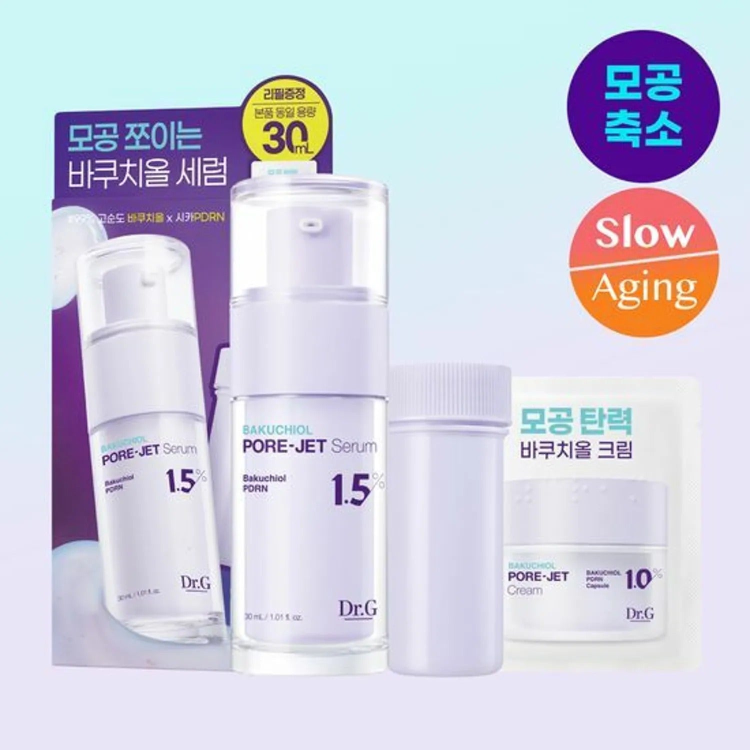 Dr.G Bakuchiol Pore-Jet Serum 30ml Set (+Refill 30ml+Cream 2ml)