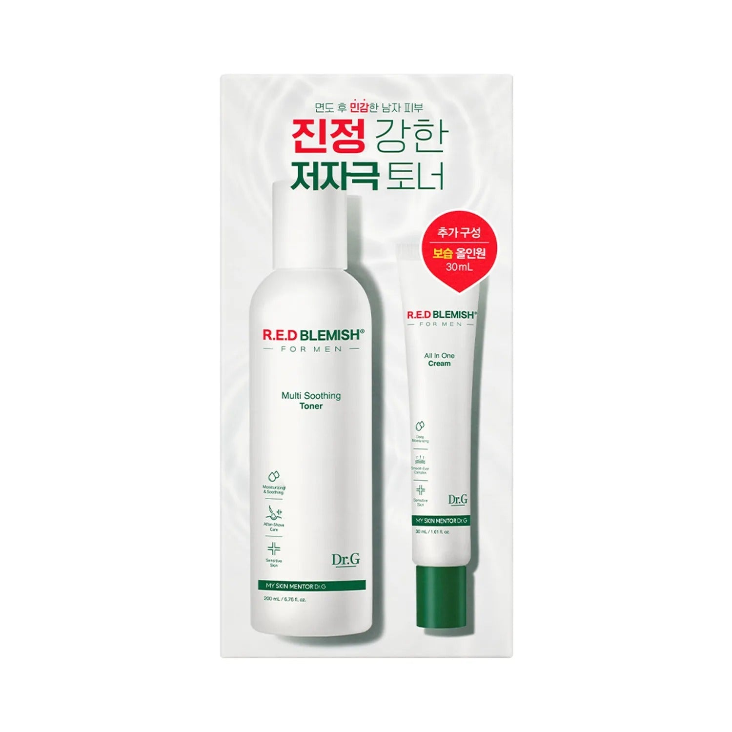 Dr.G Red Blemish For Men Multi Soothing Toner 200mL (+All In One Cream 30mL)