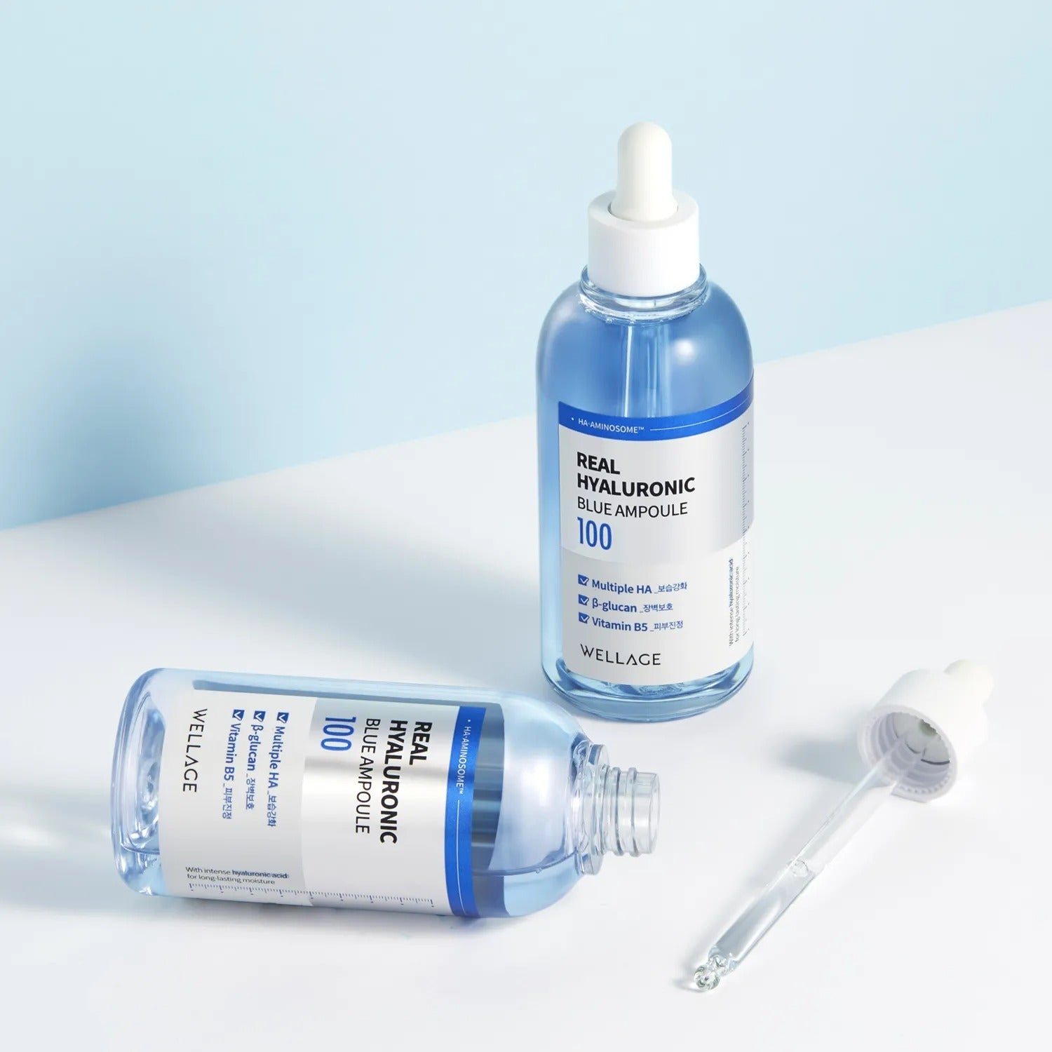 WELLAGE Real Hyaluronic Blue 100 Ampoule 75mL 1+1 Special Set