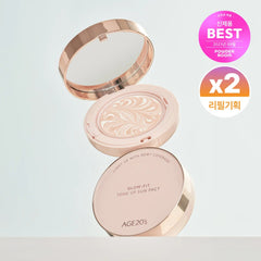AGE 20's Glow-Fit Tone Up Sun Pact 12.5g Refill Set