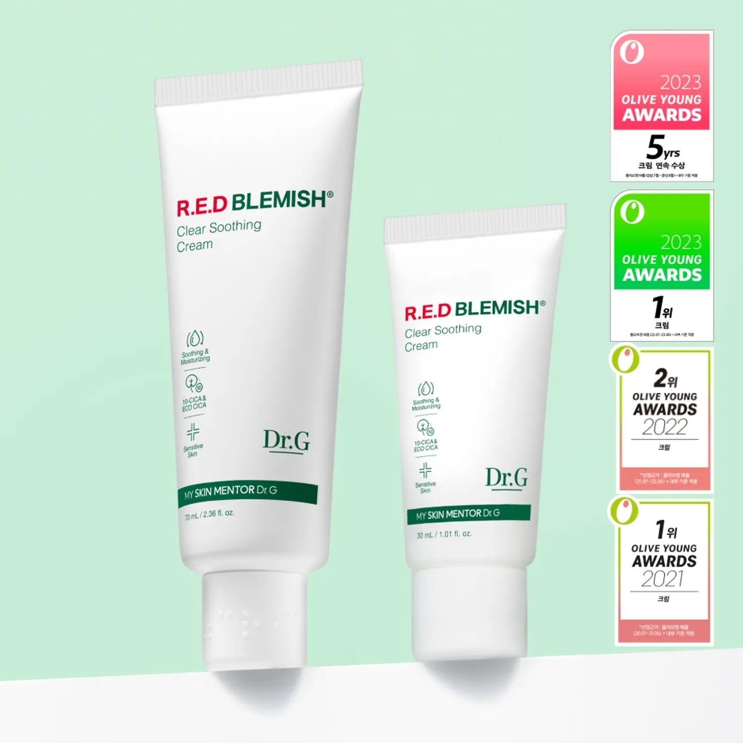 Dr.G Red Blemish Clear Soothing Cream Special Set (70mL+30mL)